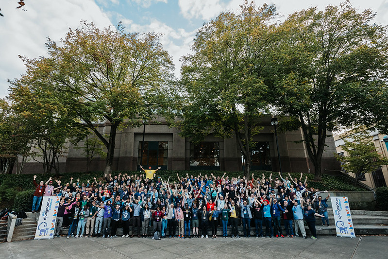 The crowd of DjangoCon US 2023 attendees